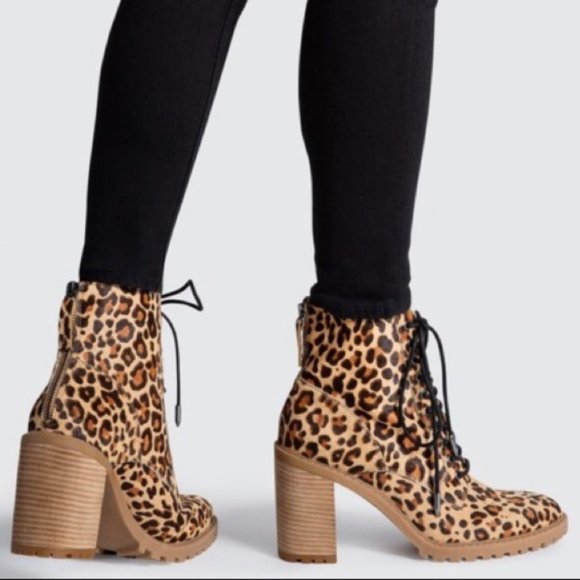 DOLCE VITA LEOPARD LEATHER & DYED CALF HAIR BOOT - Picture 1 of 3